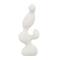 18" White Polystone Abstract Curved Shaped Sculpture Décor